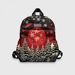 Детский рюкзак Новогодний лес, цвет: 3D-принт