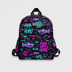 Детский рюкзак Jinx Arcane pattern neon, цвет: 3D-принт