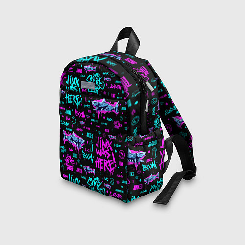 Детский рюкзак Jinx Arcane pattern neon / 3D-принт – фото 3