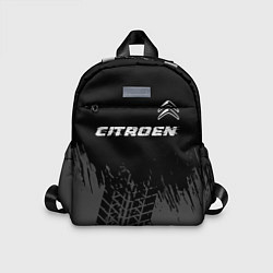 Детский рюкзак Citroen speed на темном фоне со следами шин посере, цвет: 3D-принт