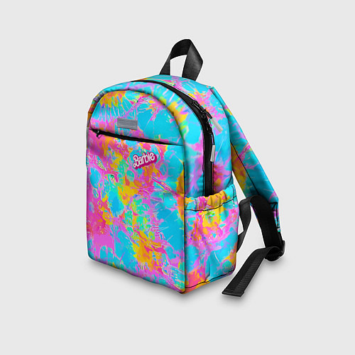 Детский рюкзак Барбм - цветочный абстрактный паттерн - тай-дай / 3D-принт – фото 3