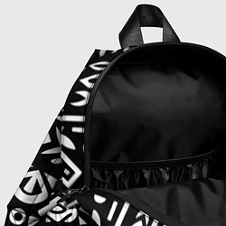 Детский рюкзак Черно-белый абстрактный паттерн, цвет: 3D-принт — фото 2
