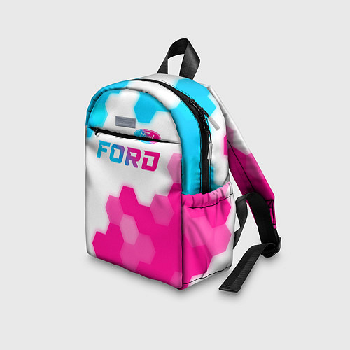 Детский рюкзак Ford neon gradient style посередине / 3D-принт – фото 3