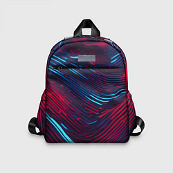 Детский рюкзак Волнистые линии красные и синие