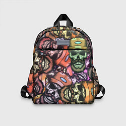 Детский рюкзак Череп с бородой в кепке паттерн, цвет: 3D-принт