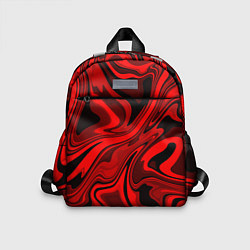 Детский рюкзак Красно-чёрная пластичная абстракция, цвет: 3D-принт
