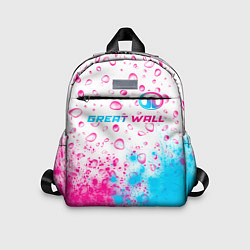 Детский рюкзак Great Wall neon gradient style посередине, цвет: 3D-принт