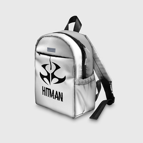 Детский рюкзак Hitman glitch на светлом фоне / 3D-принт – фото 3