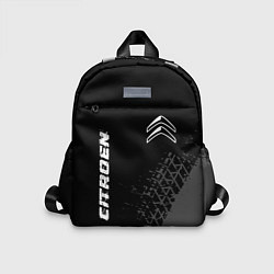 Детский рюкзак Citroen speed на темном фоне со следами шин вертик, цвет: 3D-принт