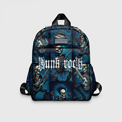 Детский рюкзак Punk rock от скелетов, цвет: 3D-принт