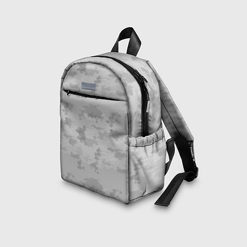 Детский рюкзак Светло-серый пятнистый паттерн / 3D-принт – фото 3