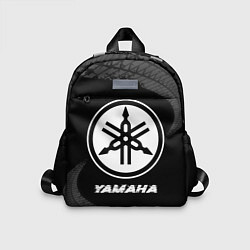 Детский рюкзак Yamaha speed на темном фоне со следами шин, цвет: 3D-принт