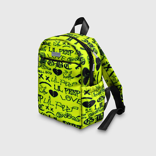 Детский рюкзак Lil peep кислотный стиль / 3D-принт – фото 3