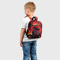 Детский рюкзак Череп в огне, цвет: 3D-принт — фото 2
