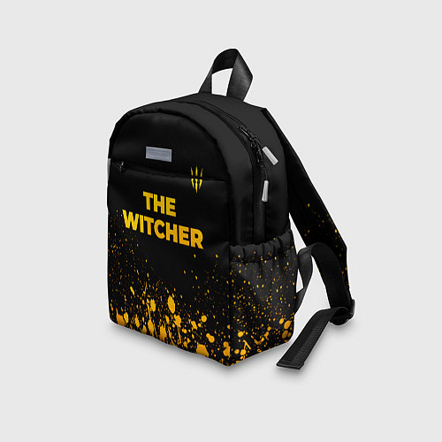 Детский рюкзак The Witcher - gold gradient посередине / 3D-принт – фото 3