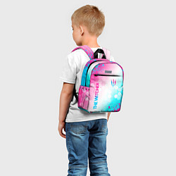Детский рюкзак The Witcher neon gradient style вертикально, цвет: 3D-принт — фото 2