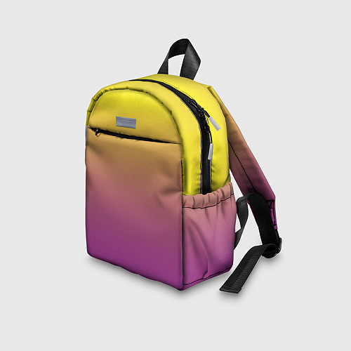 Детский рюкзак Желто-фиолетовый градиент / 3D-принт – фото 3