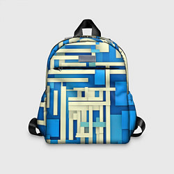 Детский рюкзак Полосы на синем фоне, цвет: 3D-принт