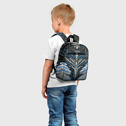 Детский рюкзак Киберпанк доспех синий, цвет: 3D-принт — фото 2