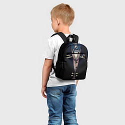 Детский рюкзак Фрак тёмный с цепочками и брошью, цвет: 3D-принт — фото 2