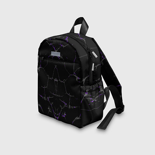 Детский рюкзак Фиолетовые трещины / 3D-принт – фото 3