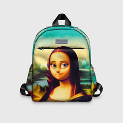 Детский рюкзак Нейросеть - Мона Лиза в стиле Pixar, цвет: 3D-принт