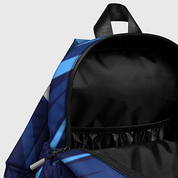 Детский рюкзак Вольво - синяя абстракция, цвет: 3D-принт — фото 2