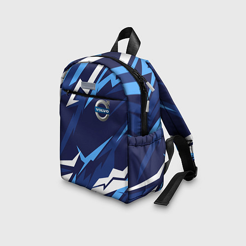 Детский рюкзак Вольво - синяя абстракция / 3D-принт – фото 3