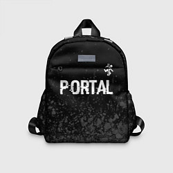 Детский рюкзак Portal glitch на темном фоне посередине, цвет: 3D-принт