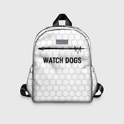 Детский рюкзак Watch Dogs glitch на светлом фоне посередине, цвет: 3D-принт