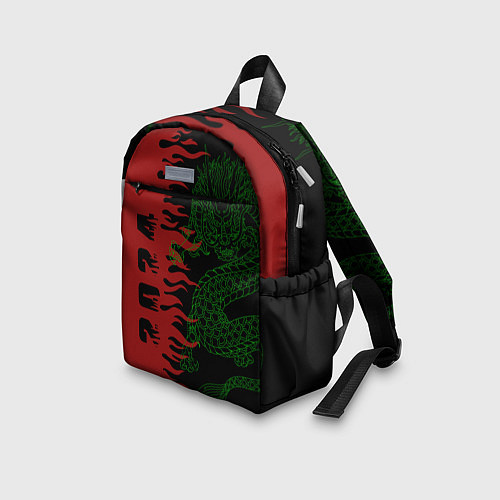 Детский рюкзак Зеленый дракон - 2024 / 3D-принт – фото 3