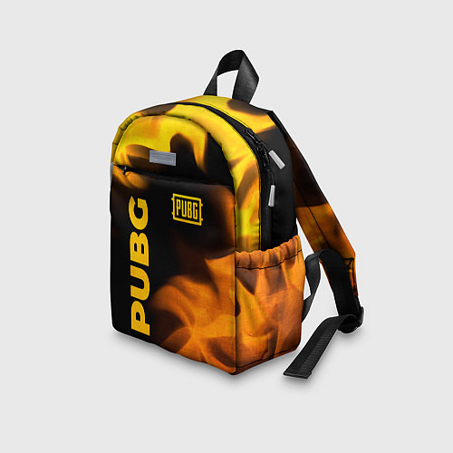Детский рюкзак PUBG - gold fire gradient / 3D-принт – фото 3