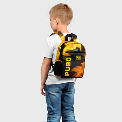 Детский рюкзак PUBG - gold fire gradient, цвет: 3D-принт — фото 2