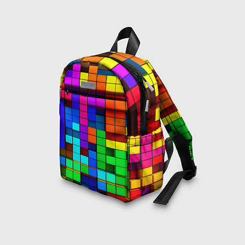 Детский рюкзак Радужный кубизм / 3D-принт – фото 3