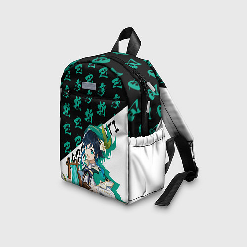 Детский рюкзак Венти иероглифы - Геншин Импакт / 3D-принт – фото 3