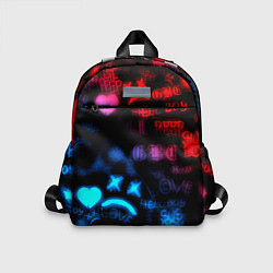 Детский рюкзак Lil peep neon rap music, цвет: 3D-принт