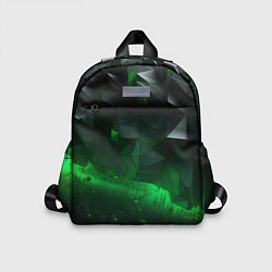 Детский рюкзак Асимметрия зеленого узора