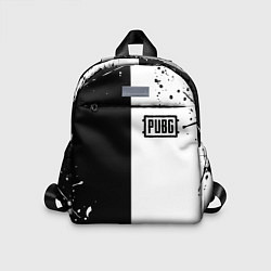 Детский рюкзак Pubg чернобелые краски, цвет: 3D-принт