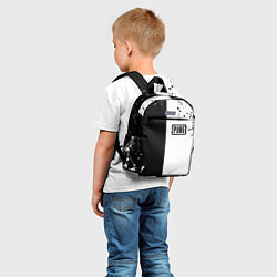 Детский рюкзак Pubg чернобелые краски, цвет: 3D-принт — фото 2