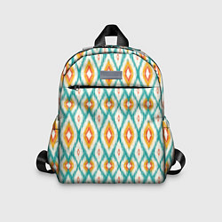 Детский рюкзак Геометрический узор икат - орнамент народов узбеки, цвет: 3D-принт