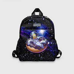 Детский рюкзак Космонавт Гомер Симпсон на пончике - нейросеть, цвет: 3D-принт