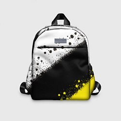 Детский рюкзак Брызги желто-черных красок, цвет: 3D-принт
