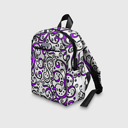 Детский рюкзак Фиолетовые кружевные узоры, цвет: 3D-принт — фото 2