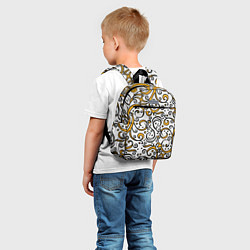 Детский рюкзак Жёлтый кружевной узор, цвет: 3D-принт — фото 2