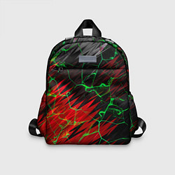 Детский рюкзак Зелёные трещины узоры, цвет: 3D-принт