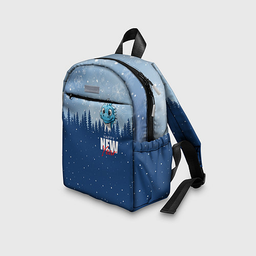 Детский рюкзак Дракон в зимнем лесу / 3D-принт – фото 3