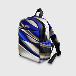 Детский рюкзак Blue white abstract, цвет: 3D-принт — фото 2