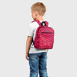 Детский рюкзак Зигзаги и листья в стиле рококо, цвет: 3D-принт — фото 2