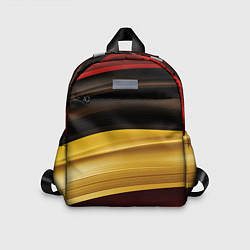 Детский рюкзак Черный красный желтый цвет абстракции, цвет: 3D-принт