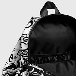 Детский рюкзак Billie Eilish чернобелые битва лого, цвет: 3D-принт — фото 2